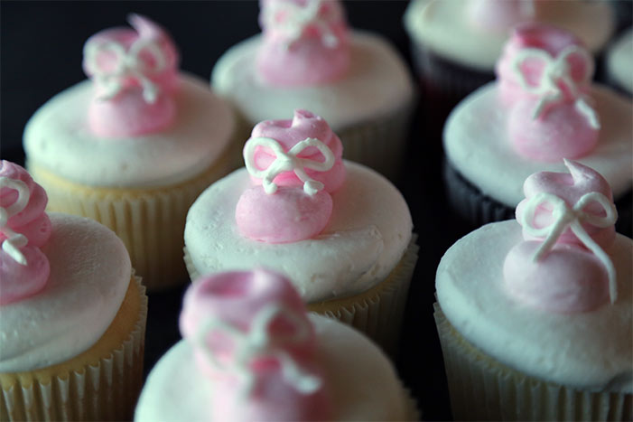 Baby Bootie Cupcakes