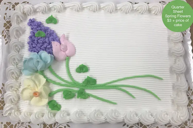 Quarter Sheet - Spring Flower Cake