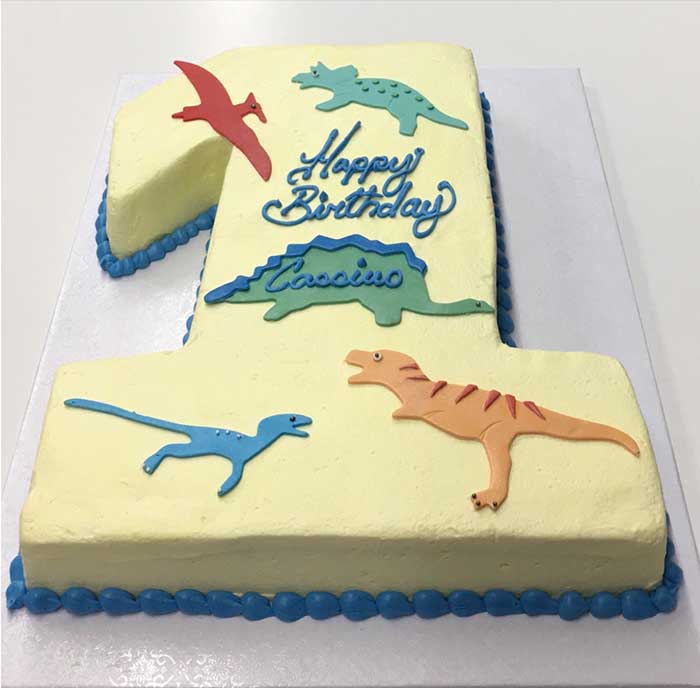 Fondant Dinosaur Cake Design