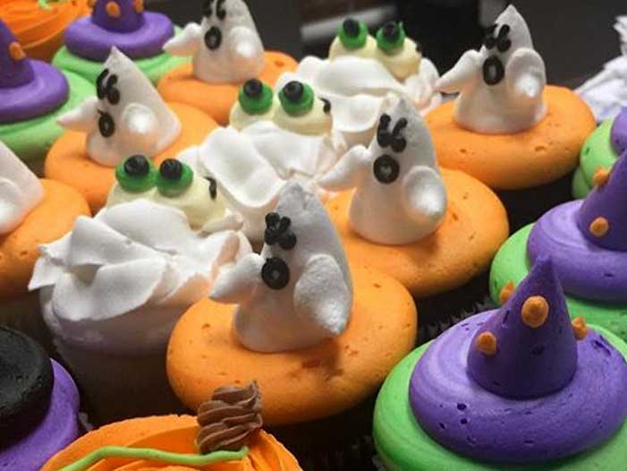 Ghost, Mummy, Witch’s Hat Cupcakes