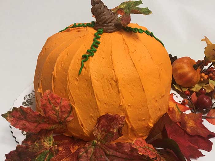 Pumpkin Shaped Cake