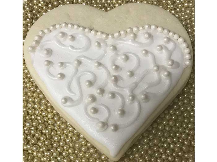 Sweetheart Bridal Cookie Design