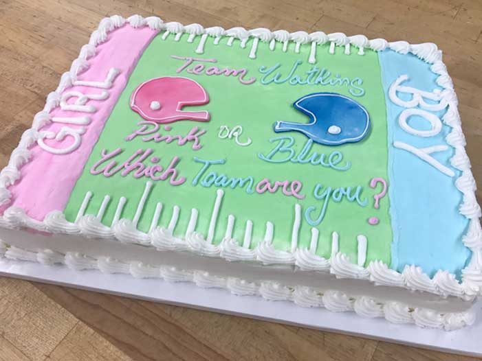 Team Pink or Blue Gender Reveal Cake Design