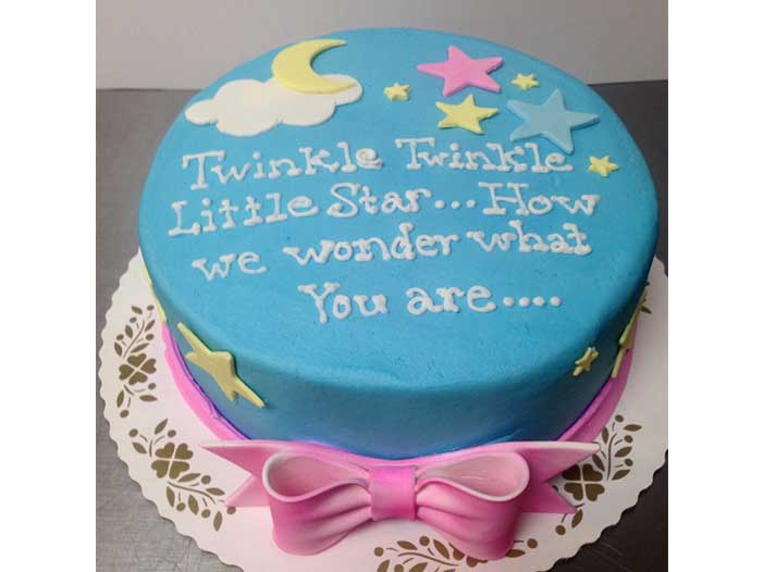 Twinkle Little Star Gender Reveal Cake