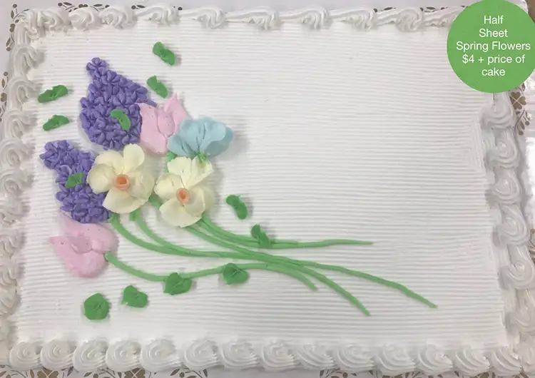 Half Sheet - Spring Flower Cake